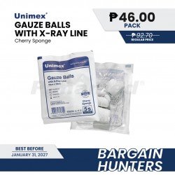 Bargain Hunters - Unimex Gauze Balls with X-ray Line, Cherry (Sold by pack of 5s) Bargain Hunters - Unimex Gauze Balls with X-ray Line, Cherry (Sold by pack of 5s)